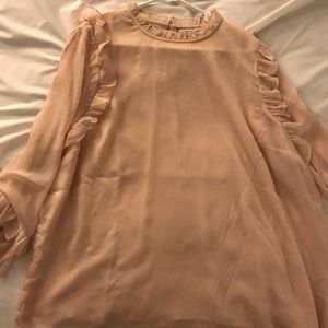 Sheer pink blouse